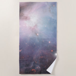 Nebula Orion Astronomy blue Pink violet sky stars Beach Towel