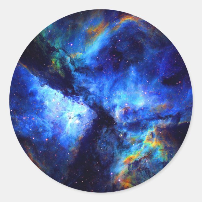 nebula outer space exploration nasa astronomy classic round sticker (Front)