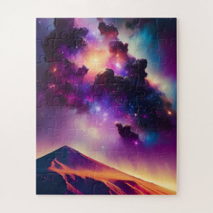 Nebula over earth desert astronomy fun landscape jigsaw puzzle