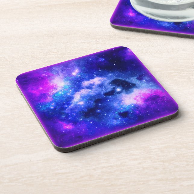 "Nebula Stars" - A Stunning Digital Art. Buy Now Coaster (Left Side)
