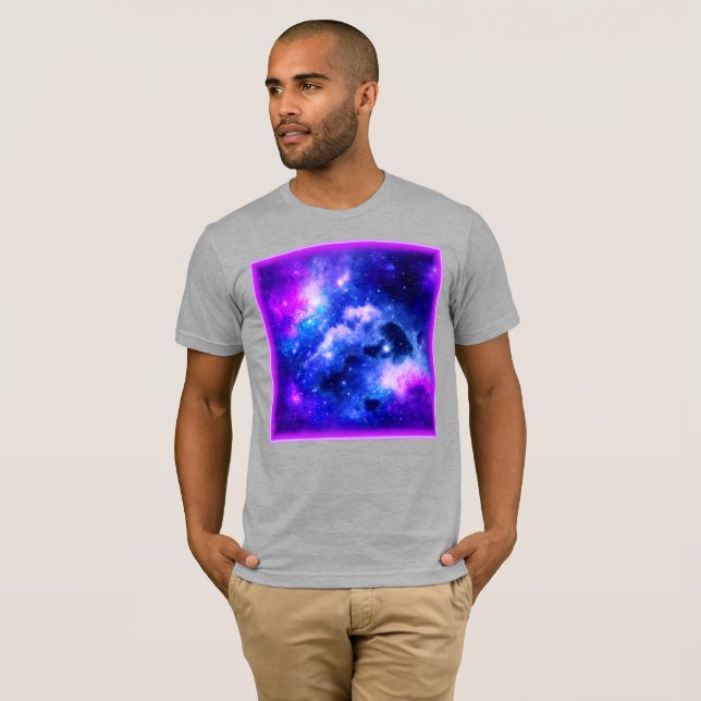 "Nebula Stars" - A Stunning Digital Art. Buy Now T-Shirt (Front Full)