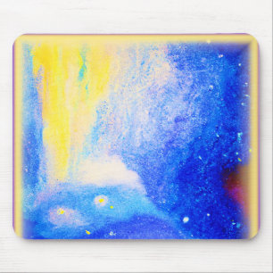 Nebula Stars Blue, Yellow and Milky White. Buy Now Mouse Pad