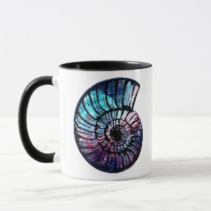 Nebula with Stars in a Nautilus Shell  Mug