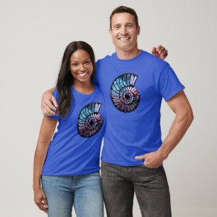 Nebula with Stars in a Nautilus Shell T-Shirt