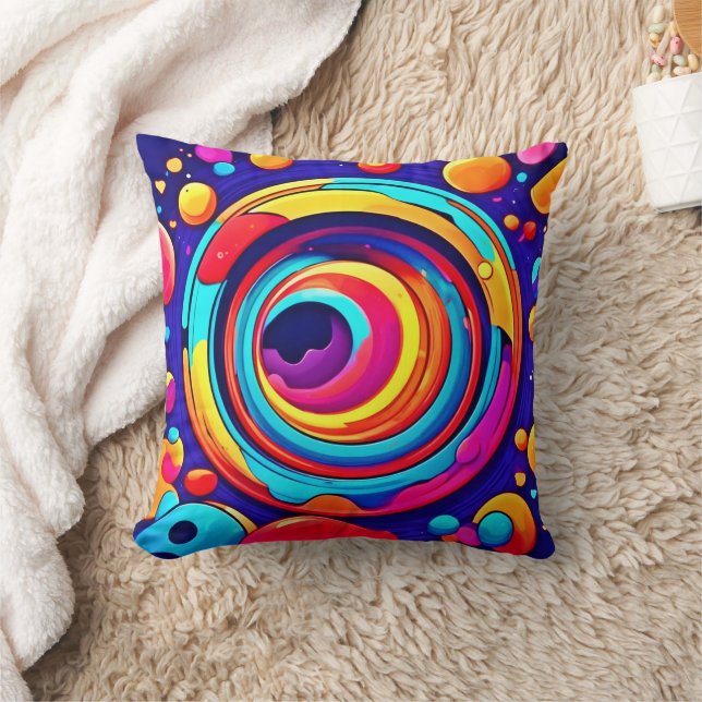 Nebula's Colourful Cosmic Vortex Art Cushion (Blanket)