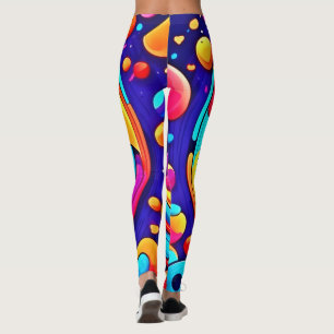 Nebula's Colourful Cosmic Vortex Art Leggings
