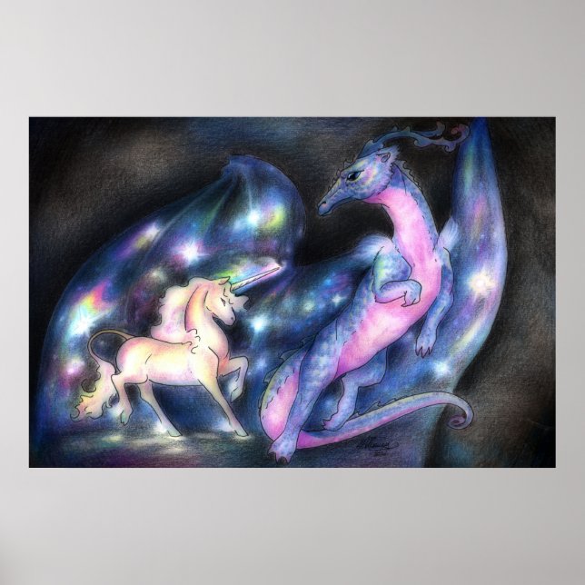 Nebulous: Unicorn and Dragon Large Print (Front)