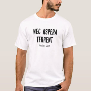 NEC ASPERA TERRENT Fear No Evil Christian Psalm 23 T-Shirt