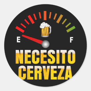 Necesito Cerveza I Need Beer In Spanish Mardi Gras Classic Round Sticker
