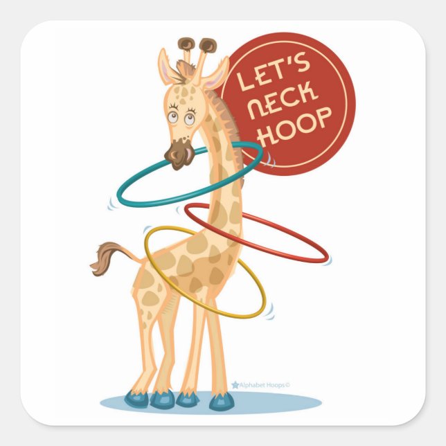 Neck Hooping Giraffe: Stickers (Front)
