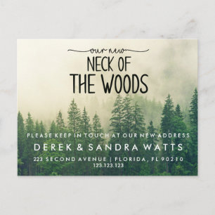 Neck of the woods    Modern Moving Announcement Postcard