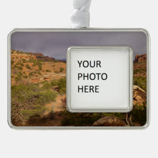 Neck Springs Trail at Canyonlands National Park Silver Plated Framed Ornament
