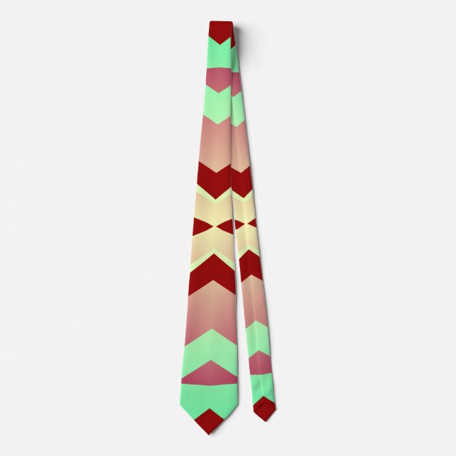 Neck Tie, A multicolor fabric print pattern design Tie (Front)