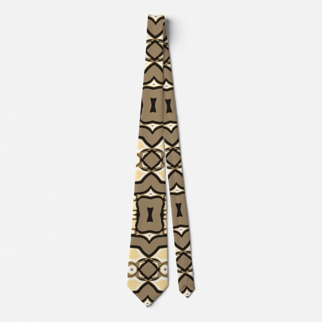 Neck Tie, A multicolor fabric print pattern design Tie (Front)