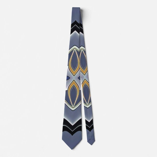 Neck Tie, A multicolor fabric print pattern design Tie (Front)