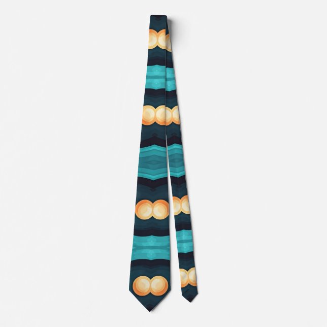 Neck Tie, A multicolor fabric print pattern design Tie (Front)