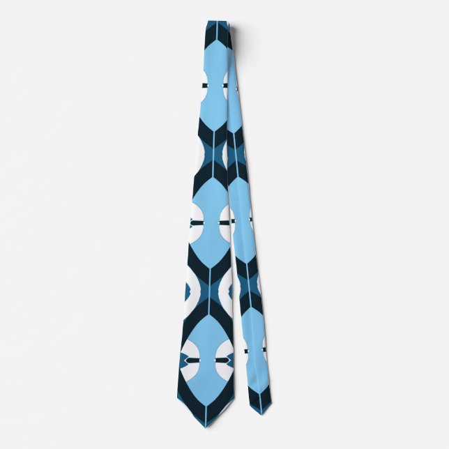 Neck Tie, A multicolor fabric print pattern design Tie (Front)