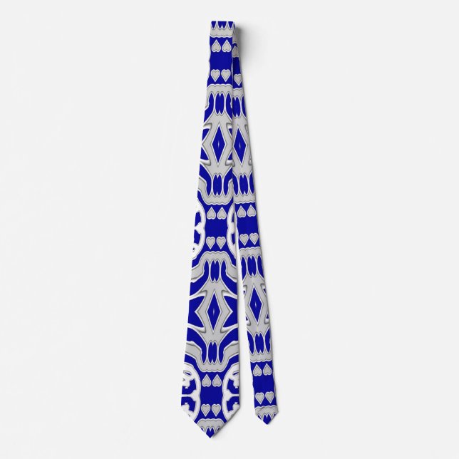 Neck Tie, A multicolor fabric print pattern design Tie (Front)