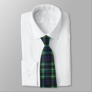 Neck Tie - Green Blue and Yellow Tartan