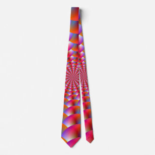 Neck Tie Spiral of Spheres in Pink and Violet