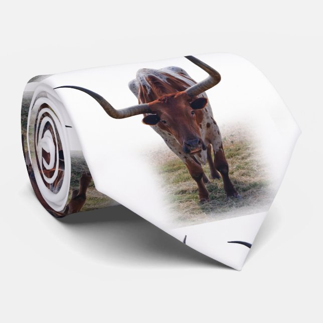 Neck Tie Texas Longhorn (Rolled)
