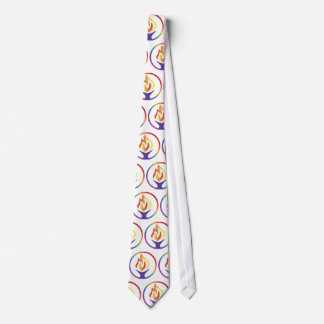 Neck tie with tiled UUCF logo