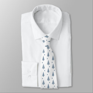 Neck Ties - Blue Christmas Tree's