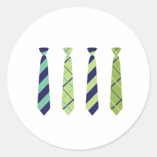 Neck Ties Classic Round Sticker