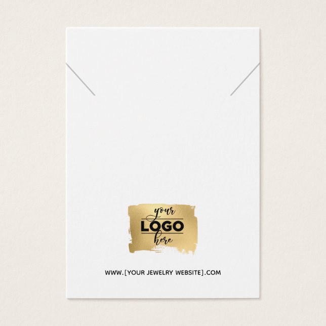 Necklace Add Your Logo Jewellery Display Card (Front)