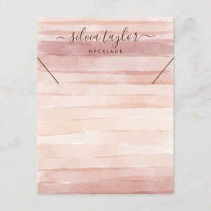 Necklace display card dusty pink earth tones
