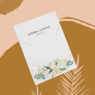 Necklace Display Card • Elegant Pastel Floral
