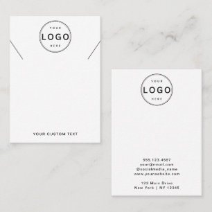 Necklace Display Card Logo Jewelery Display Card