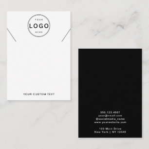 Necklace Display Card Logo Jewelery Display Card