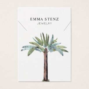 Necklace Display Card • Pastel Palm Tree