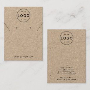 Necklace Earring Display Card Logo Jewelery Card
