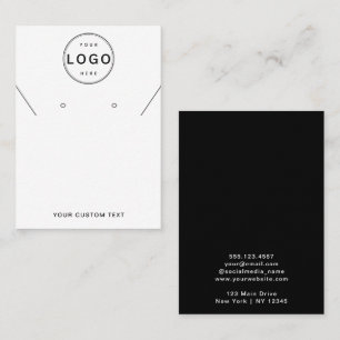Necklace Earring Display Card Logo Jewelery Card