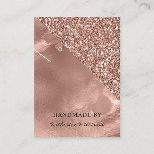 Necklace & Earring Display Card   Rose Gold