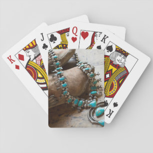 Necklace for sale, Santa Fe, New Mexico. USA Playing Cards