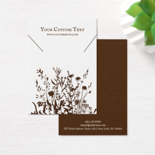 Necklace Jewellery Display Card • Earthy Floral