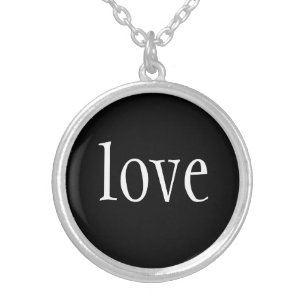Necklace-Love Silver Plated Necklace