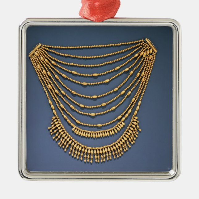 Necklace with bells metal tree decoration (Front)