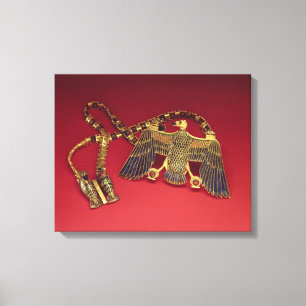 Necklace with vulture pendant canvas print