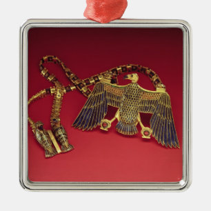Necklace with vulture pendant metal tree decoration