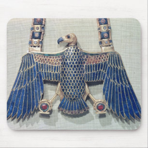 Necklace with vulture pendant mouse pad