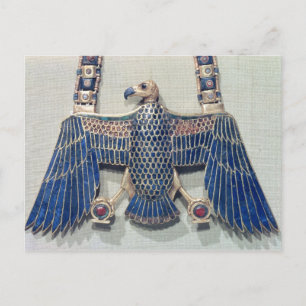 Necklace with vulture pendant postcard