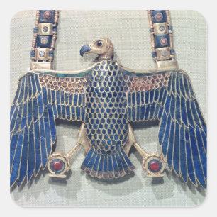 Necklace with vulture pendant square sticker