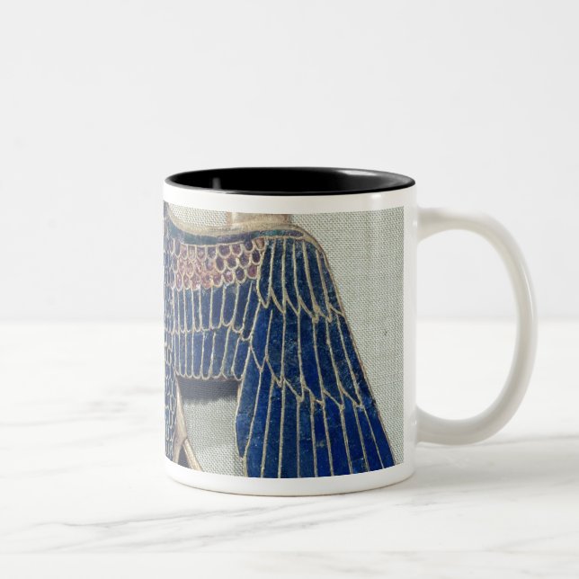 Necklace with vulture pendant Two-Tone coffee mug (Right)