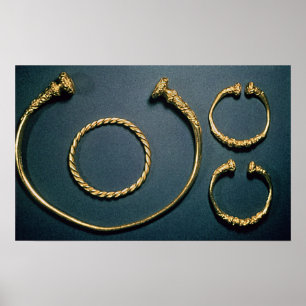 Necklet and bracelets from Waldalgesheim Poster