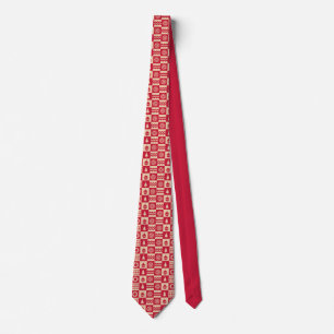 Necktie Christmas Sweater Pattern Red Cream
