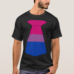 Necktie Suit Tie Tuxedo Bisexual Pride Flag Colour T-Shirt